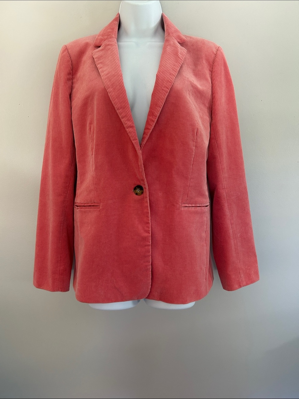 J.Crew Classic One Button Pink Corduroy Womens Blazer